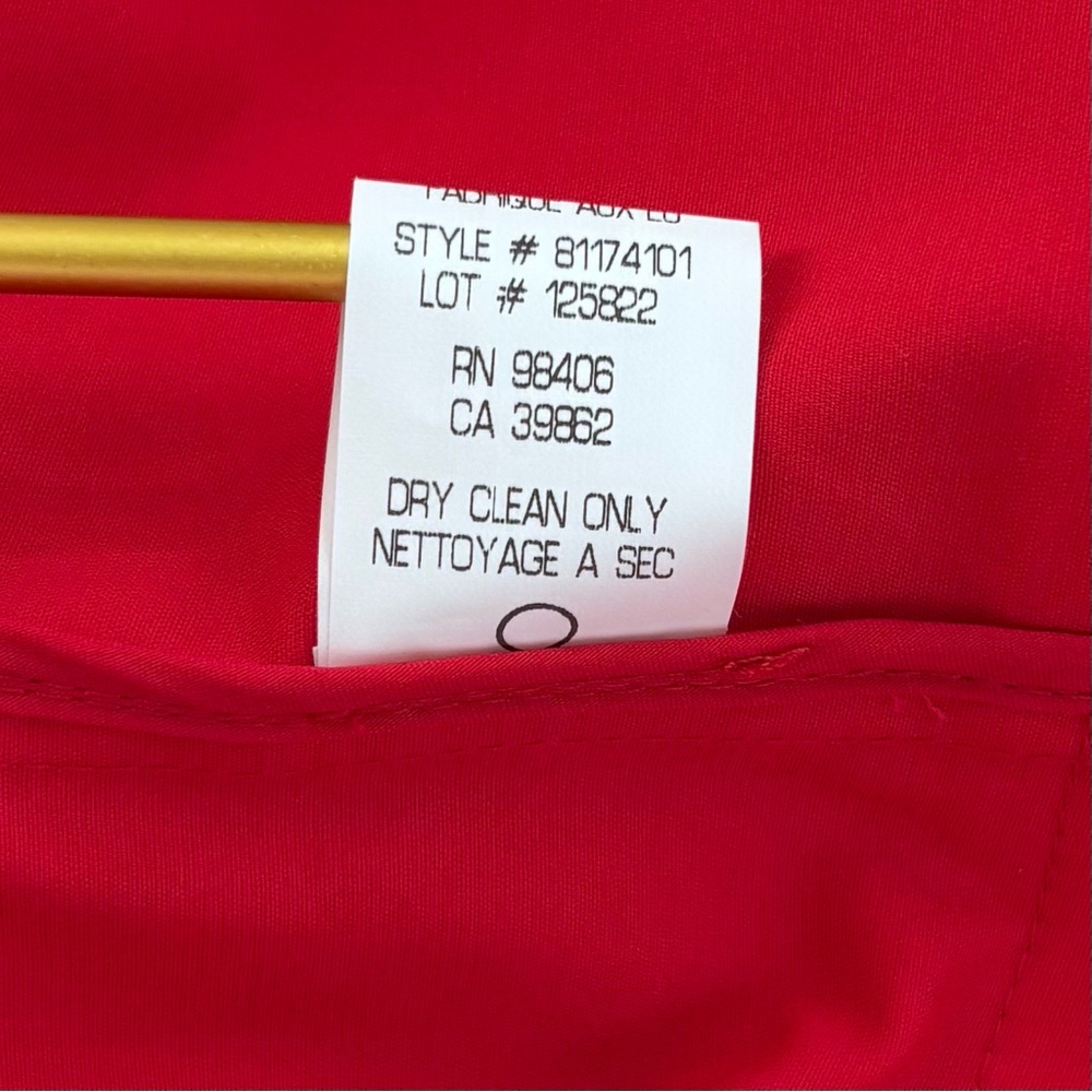 Theory Red‎ Snap Front Jacket Size 8 - Picture 8 of 11